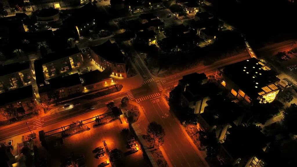 drones flying at night