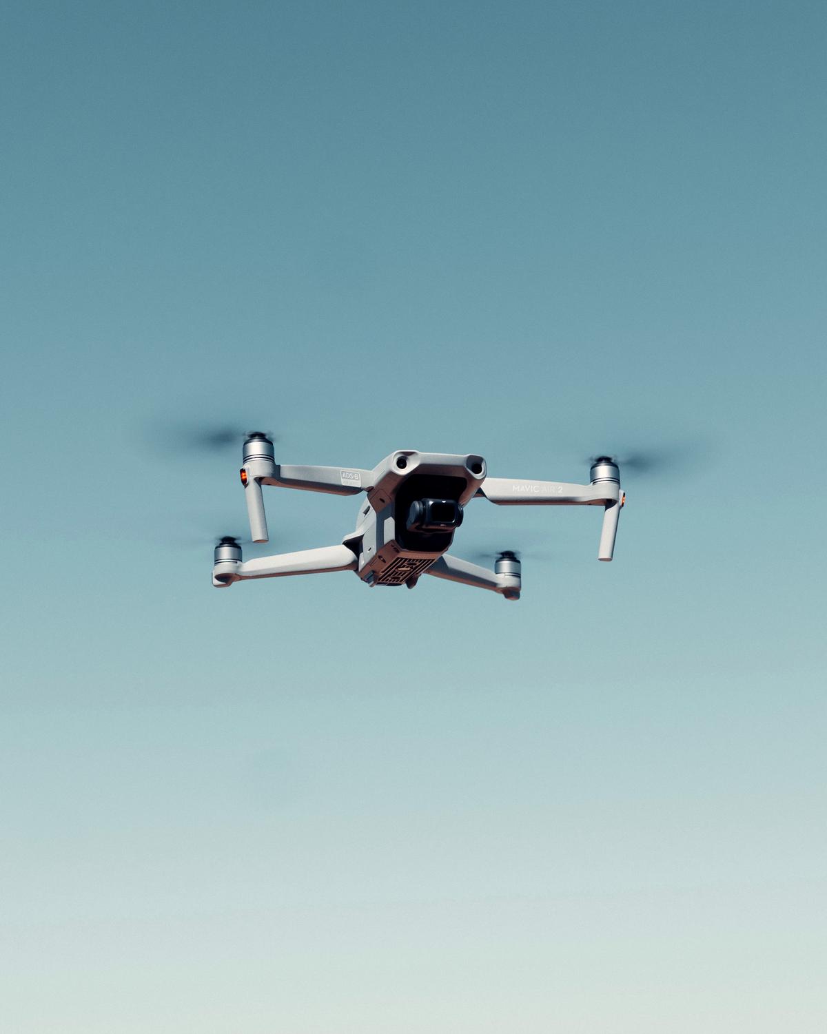 police drone lights at night